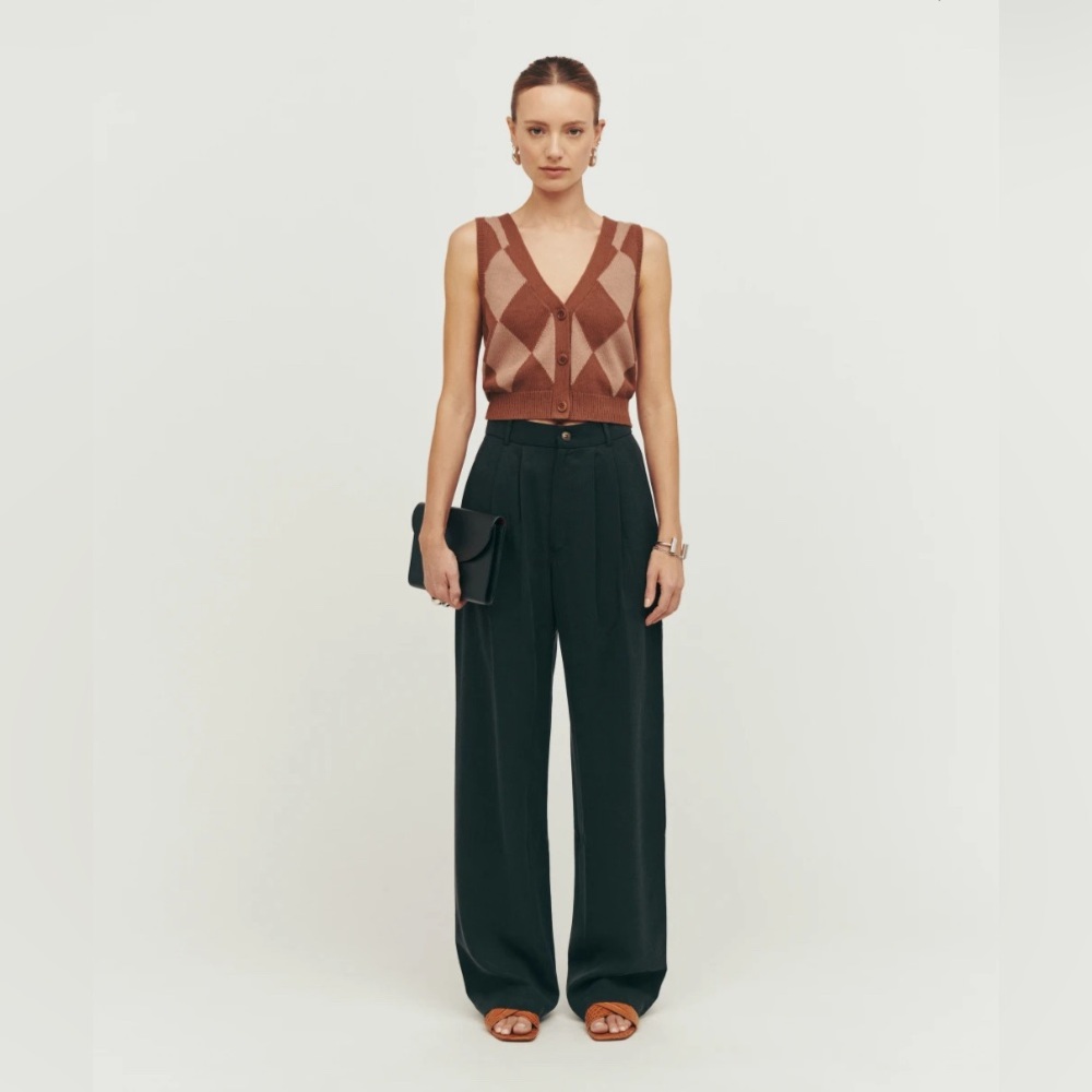 NWT Reformation Mason Pant Sz 2 Black